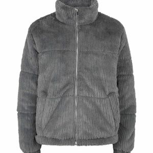 New with tag ribbed faux fur buffer